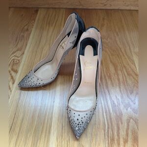 Christian Louboutin heels, Follies Strass 100 Rete/Met Gloss, size 39, 8-8.5